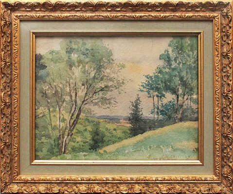 Гриценко Николай Николаевич. Летний пейзаж с деревьями  